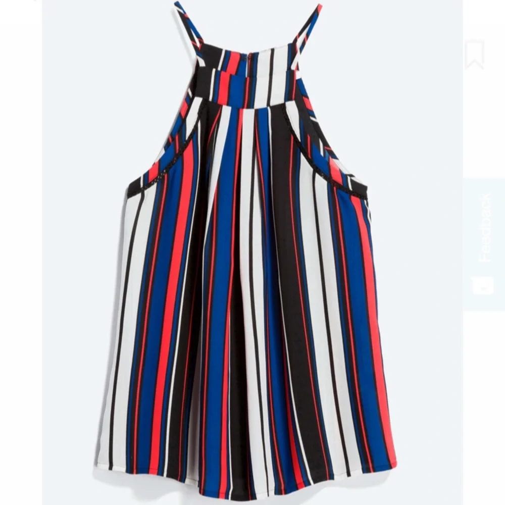 Striped Halter Blouse - Picture 1 of 3